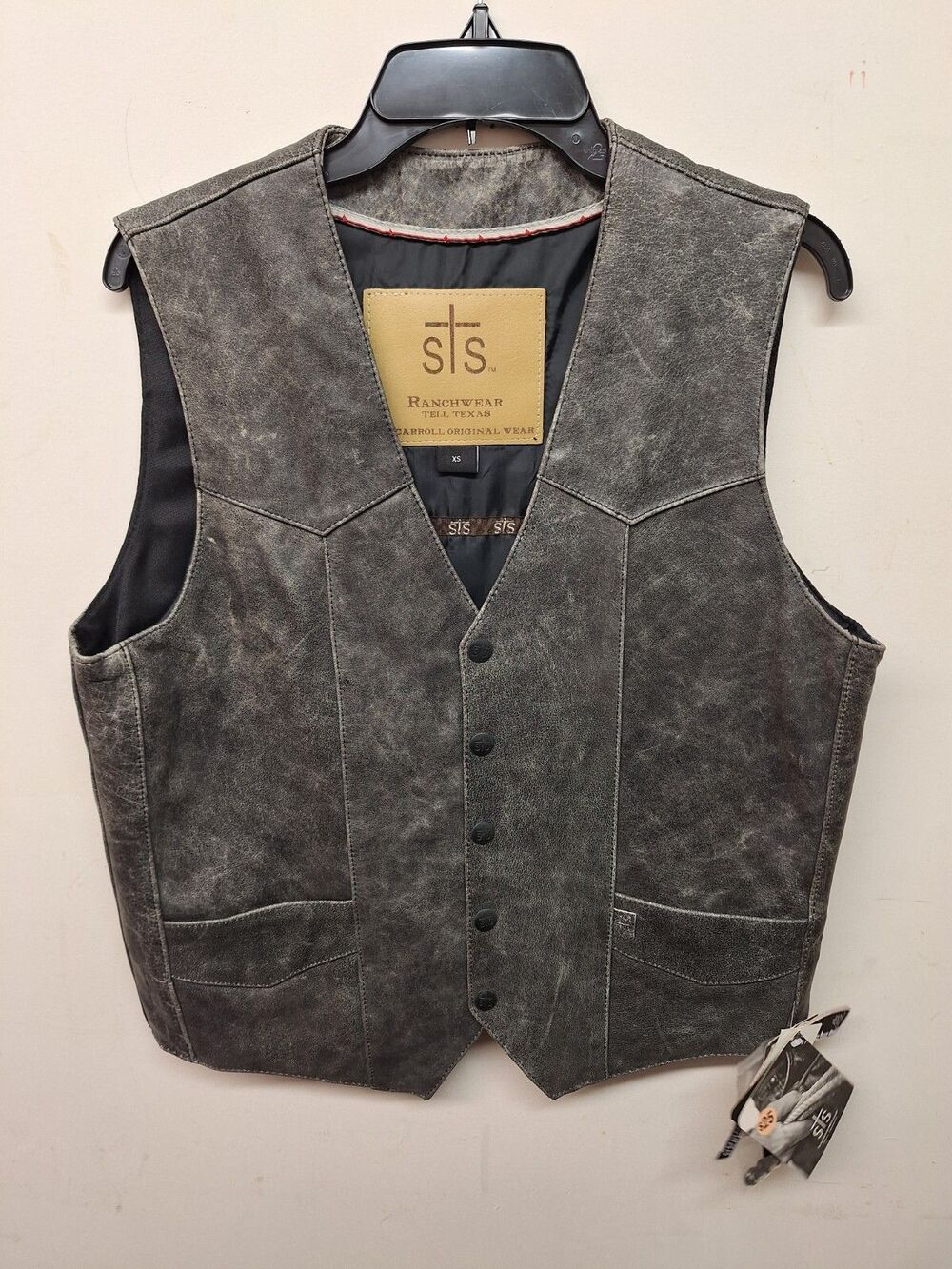 STS Ranchwear Vest Mens Xs The  Western Leather Cowboy Concealed Carry